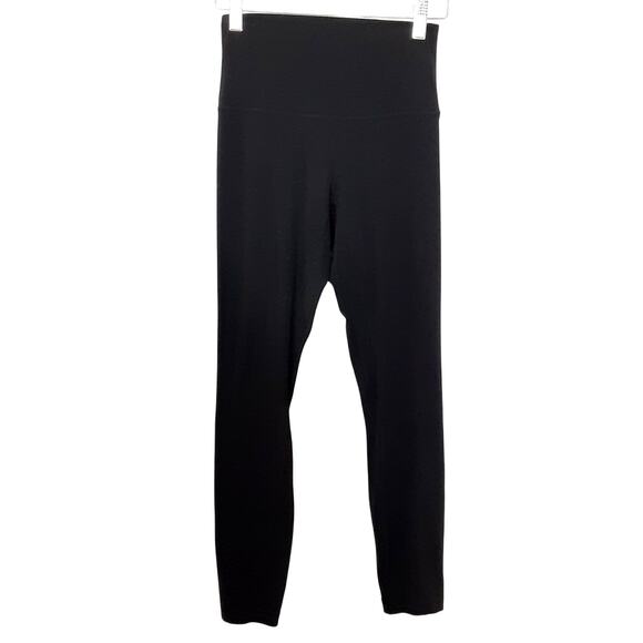 Lululemon Align Mid Rise Leggings Black Full Length Womens 4 Athleisure Dance - Picture 1 of 8